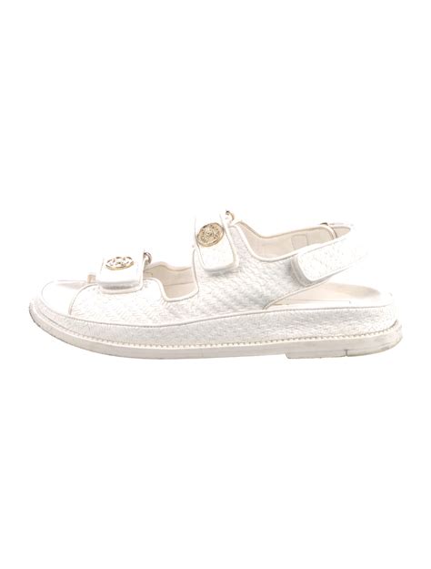 white chanel sandals replica|Chanel white sandals 2022.